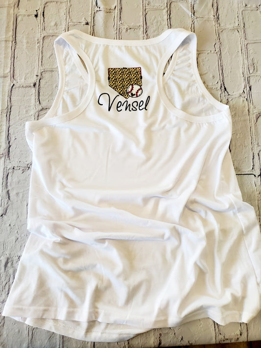 Baseball~ Tank~Leopard Baseball ~Back