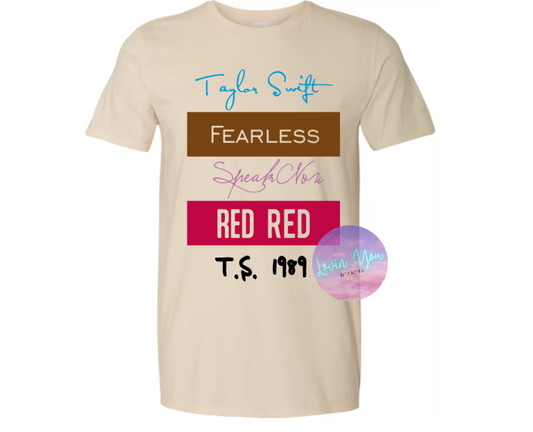 Taylor Swift~ Fearless Speak Now Red Red TS 1989